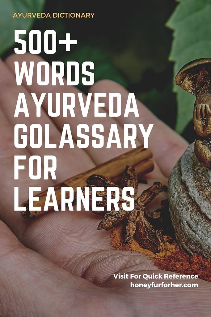 Ayurveda Glossary Dictionary Pinterest Pin 3