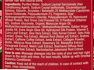 Oriental Botanical Red Onion Shampoo Ingredients