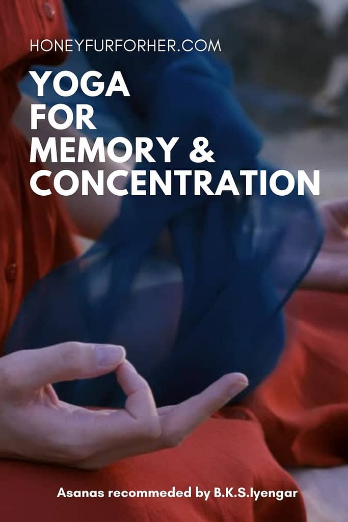Yoga for memory and concentration pinterest pin 1