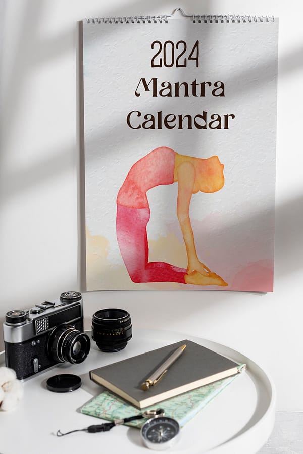 Sanskrit Mantra Phrases Quotes Printable Calendar 2024 Hinduism